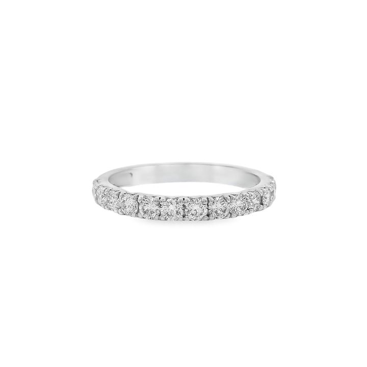 14K White Gold 0.43 CTW Diamond Set Women's Wedding Band