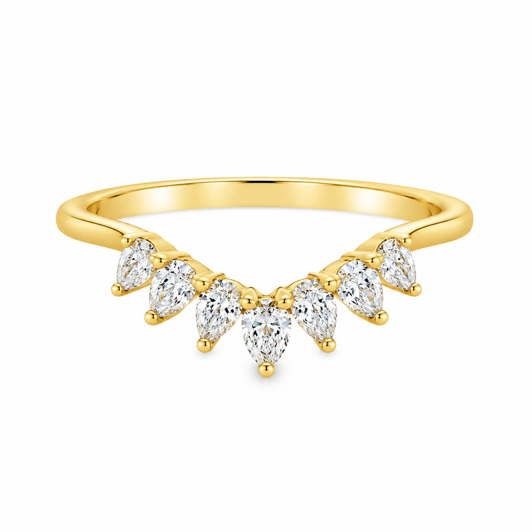 14K Yellow Gold 0.35 CTW Diamond Women's Wedding Band