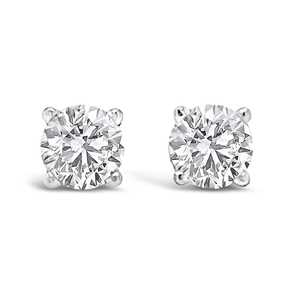 14K White Gold 0.52 CTW Diamond Stud Earrings