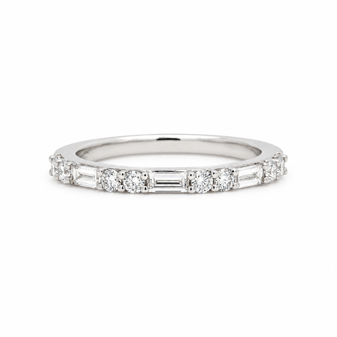 18K White Gold VS2 F/G 0.52 CTW Diamond Women's Wedding Band
