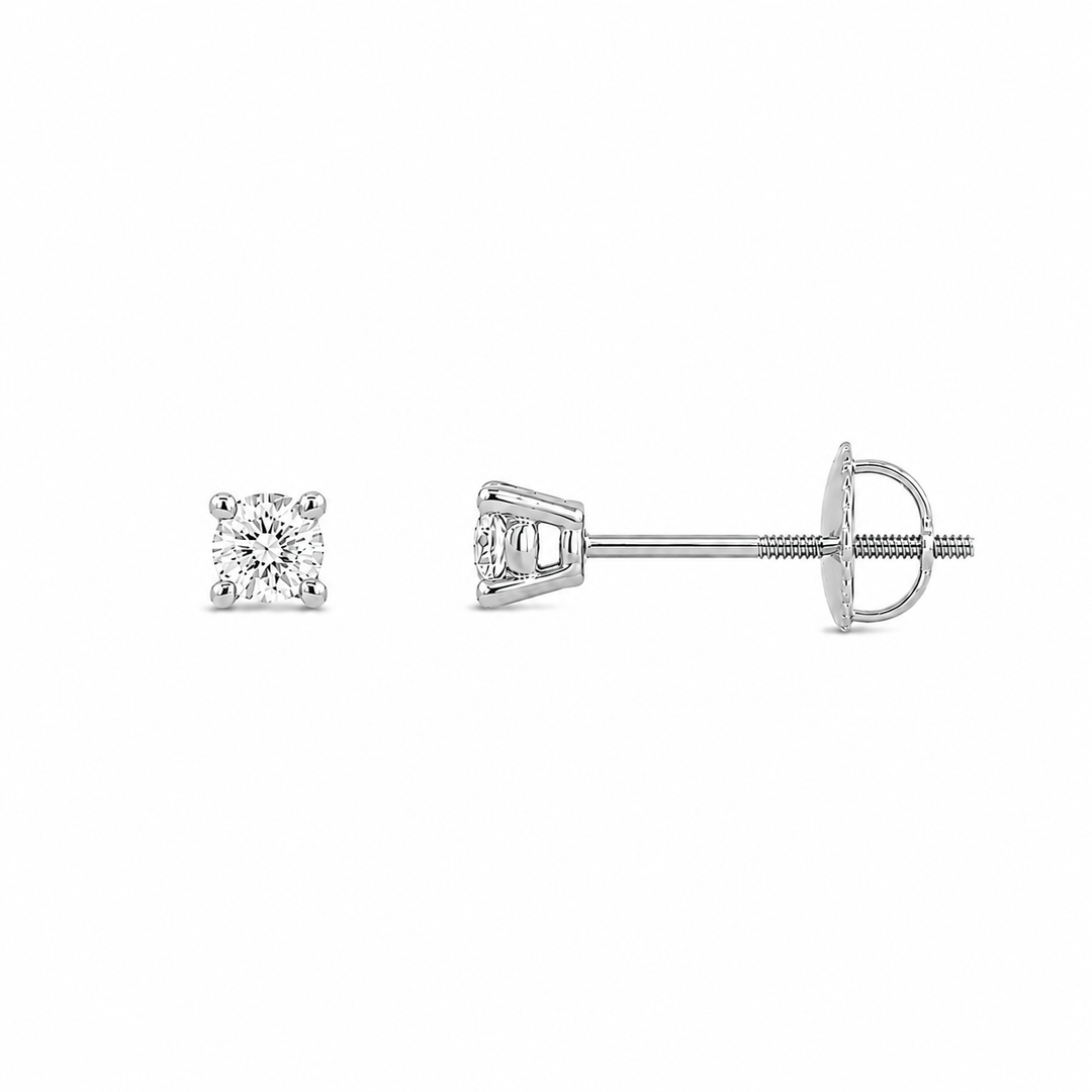 14K White Gold 0.25 CTW LAB Grown Diamond Stud Earrings