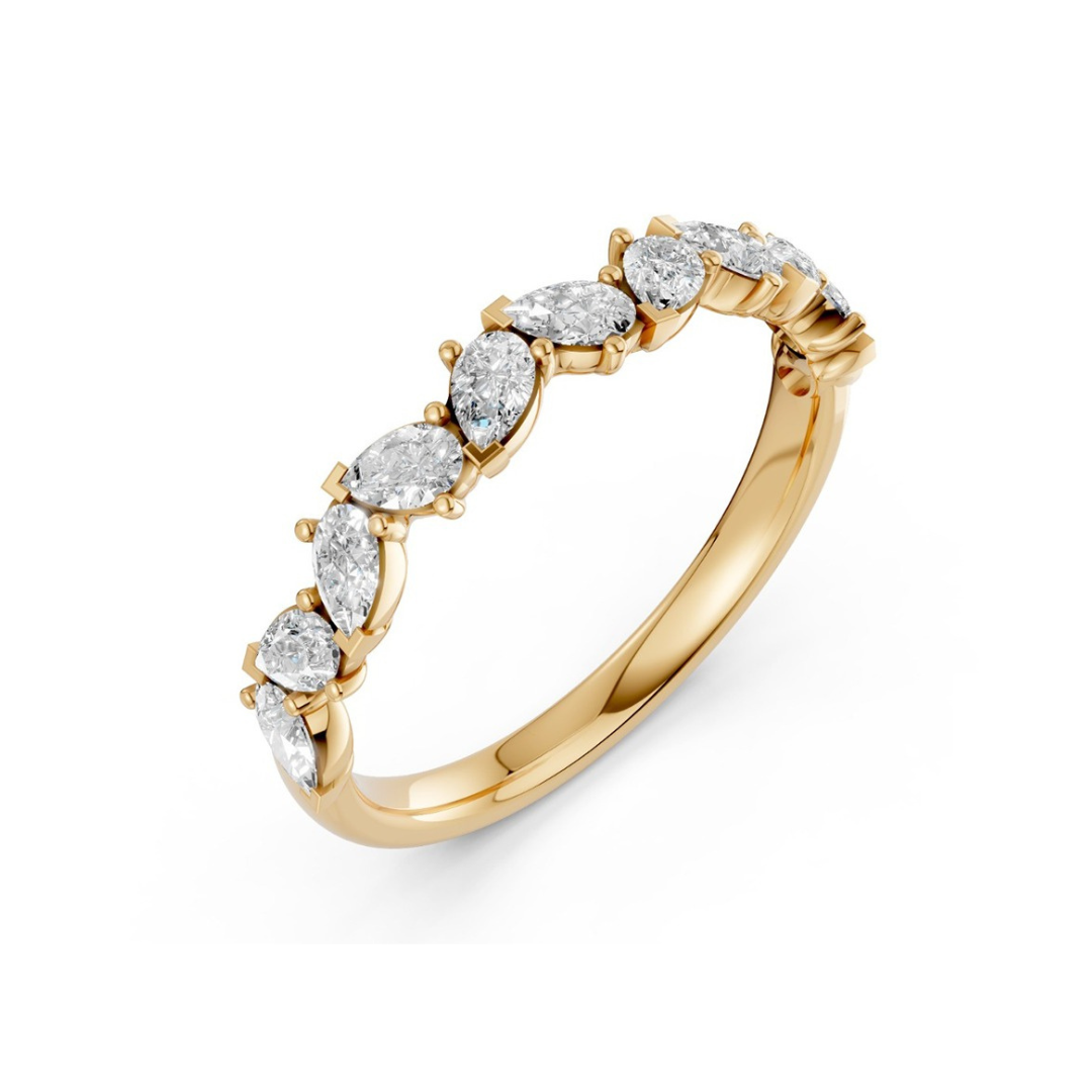 14K Yellow Gold  0.66 CTW LAB Diamond Women's Band