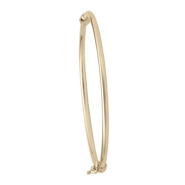 10K Yellow Gold Hinged Bangle