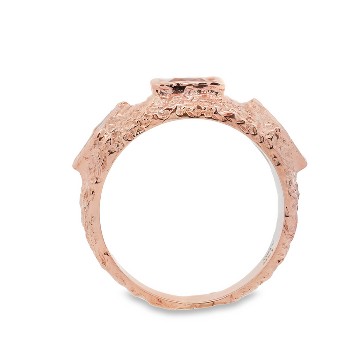 14K Rose Gold Ring With Cushion Cut Morganites