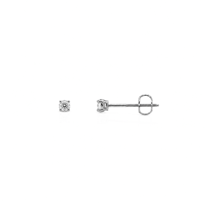 14K White Gold 0.10 CTW Lab Grown Diamond Stud Earrings