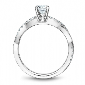 14K White Gold Diamond Engagement Ring