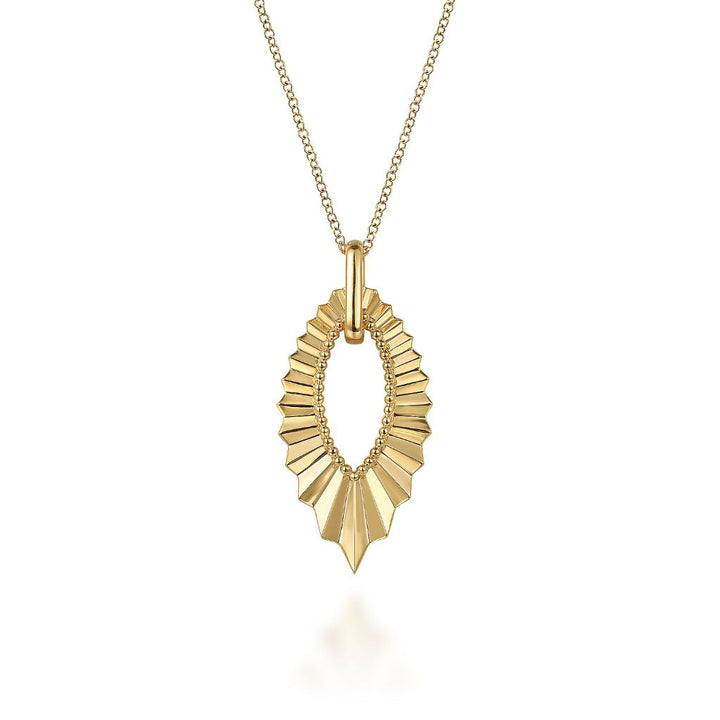 Women's 14K Yellow Gold Gabriel & Co. Marquise Shape Necklace