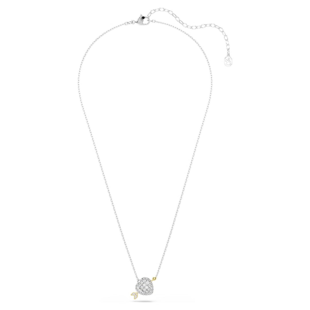 Swarovski Idyllia Rhodium Plated Heart Necklace With Clear Cubic Zirconia 5737291