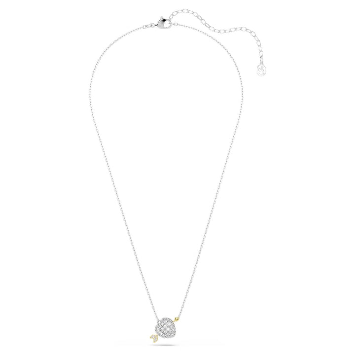Swarovski Idyllia Rhodium Plated Heart Necklace With Clear Cubic Zirconia 5737291