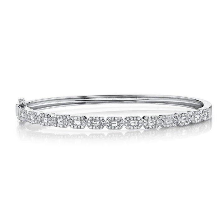14K White Gold Shy Creation 0.93 CTW Diamond Bracelet