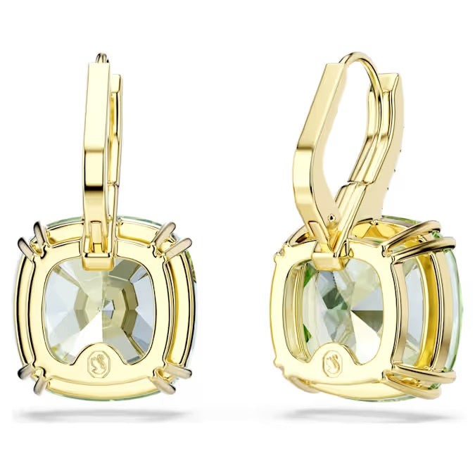 Swarovski Millenia Gold-Tone Plated Drop Earrings With Green Crystals 5764822