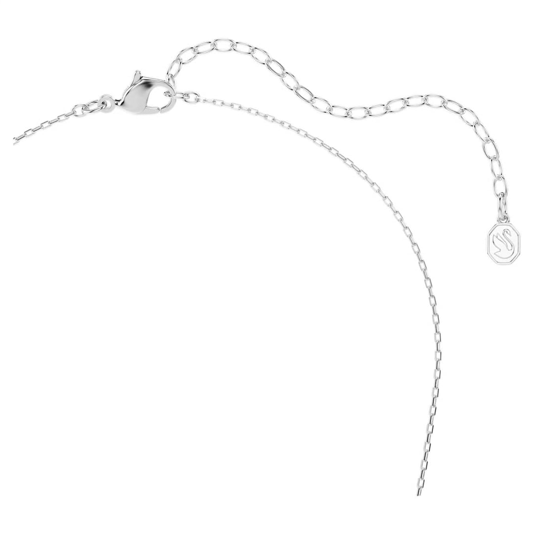Swarovski Idyllia Rhodium Plated Arrow Necklace With Clear Crystals 5737293
