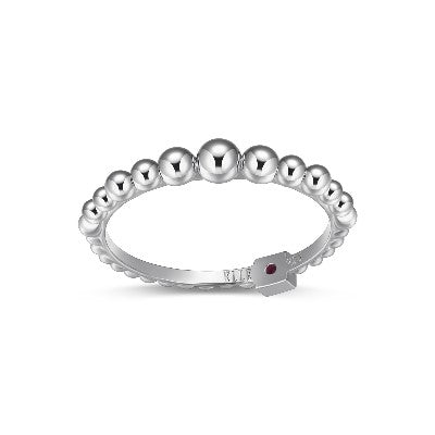 Elle Silver "Orb" Graduating Beaded Ring
