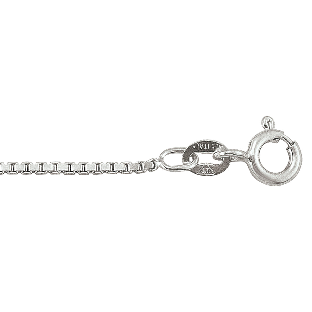 Box Link Small Sterling Silver 24" Chain