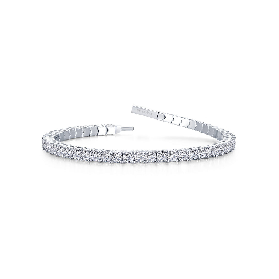Sterling Silver Cubic Zirconia Flexible Bangle