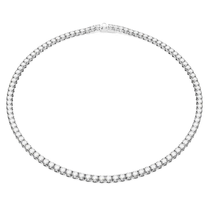 Swarovski Matrix Rhodium Plated Necklace With Clear Zirconia's 5681796