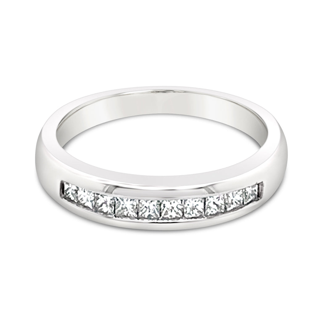 14K White Gold Channel Set 0.33 CTW Diamond Anniversary Band