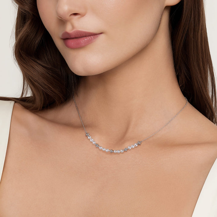 Sterling Silver Gabriel & Co. Bujukan Pearl Necklace