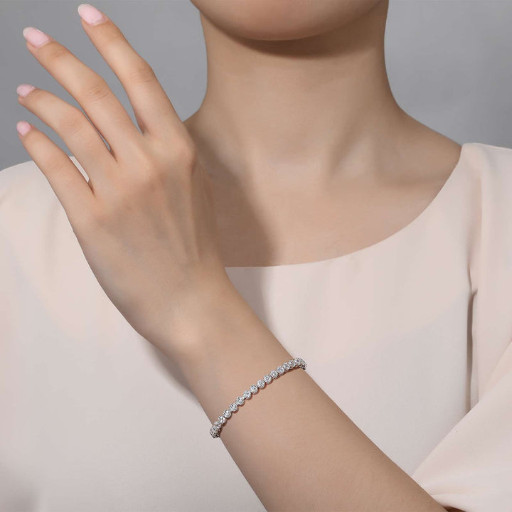 Sterling Silver Cubic Zirconia Tennis Bracelet