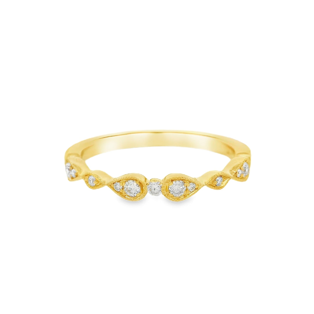 14K Yellow Gold SI1 G/H 0.17 CTW Diamond Women's Ring