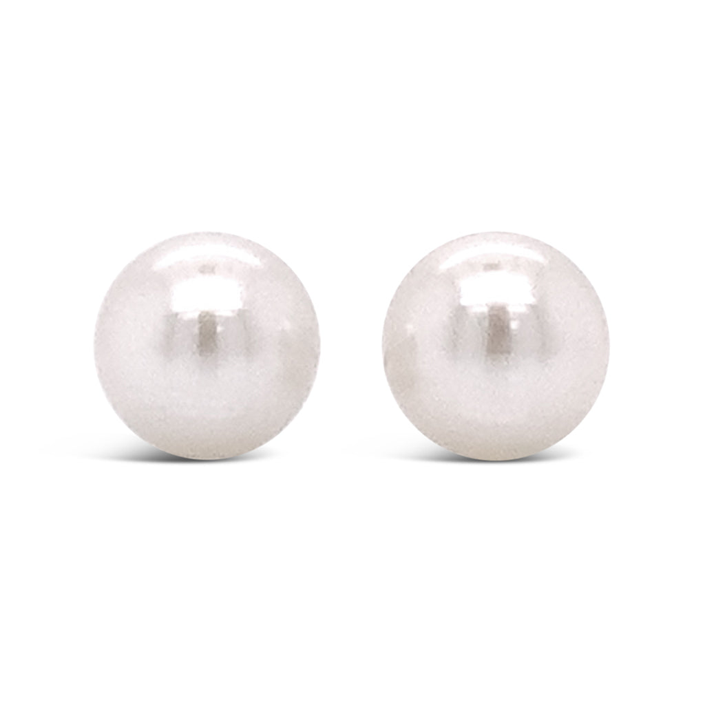 Women's 14K Yellow Gold 6-6.5mm White Fresh Water Cultured Pearl Stud Earrings