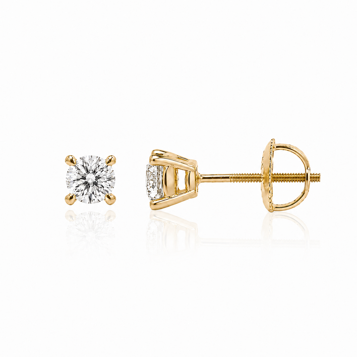 14K Yellow Gold 0.30CTW LAB Grown Diamond Stud Earrings