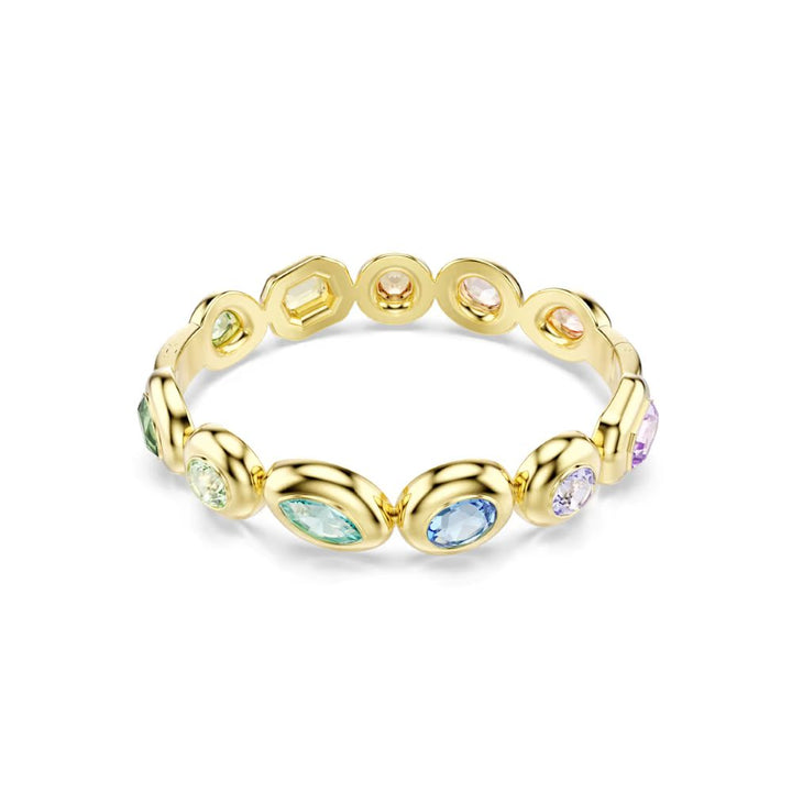 Swarovski Gema Gold-Tone Plated Bangle With Multi-Coloured Crystals