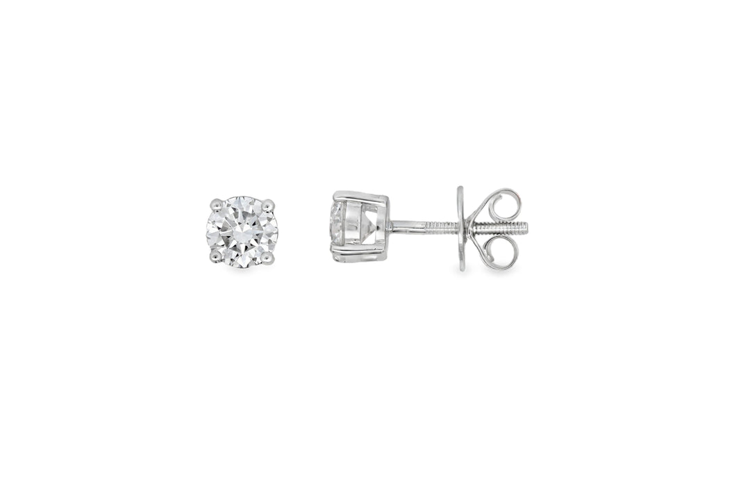 14K White Gold 1.00 CTW Lab Grown Diamond Stud Earrings