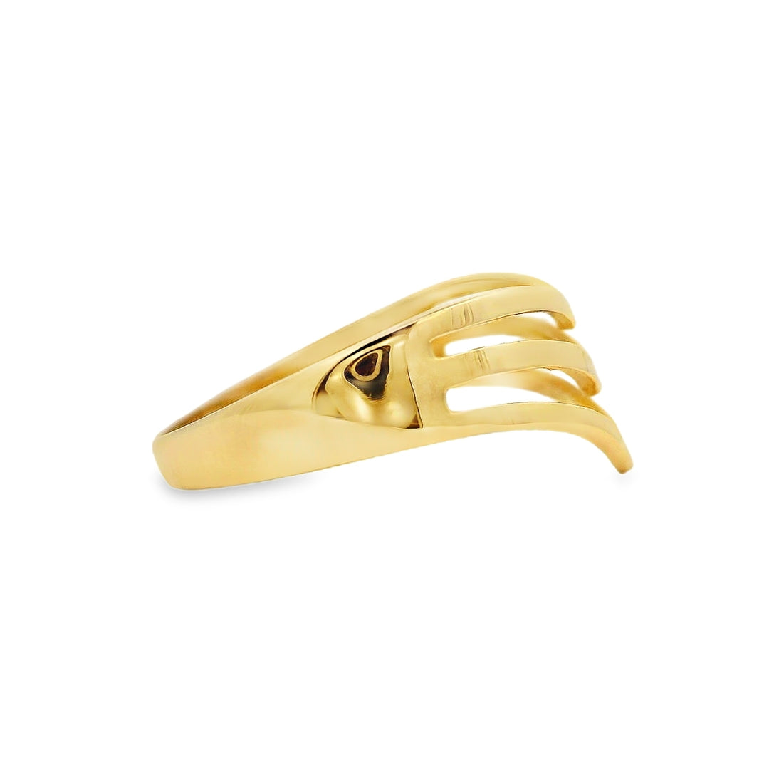 Women's 10K Yellow Gold Polished Multi-Row Ring