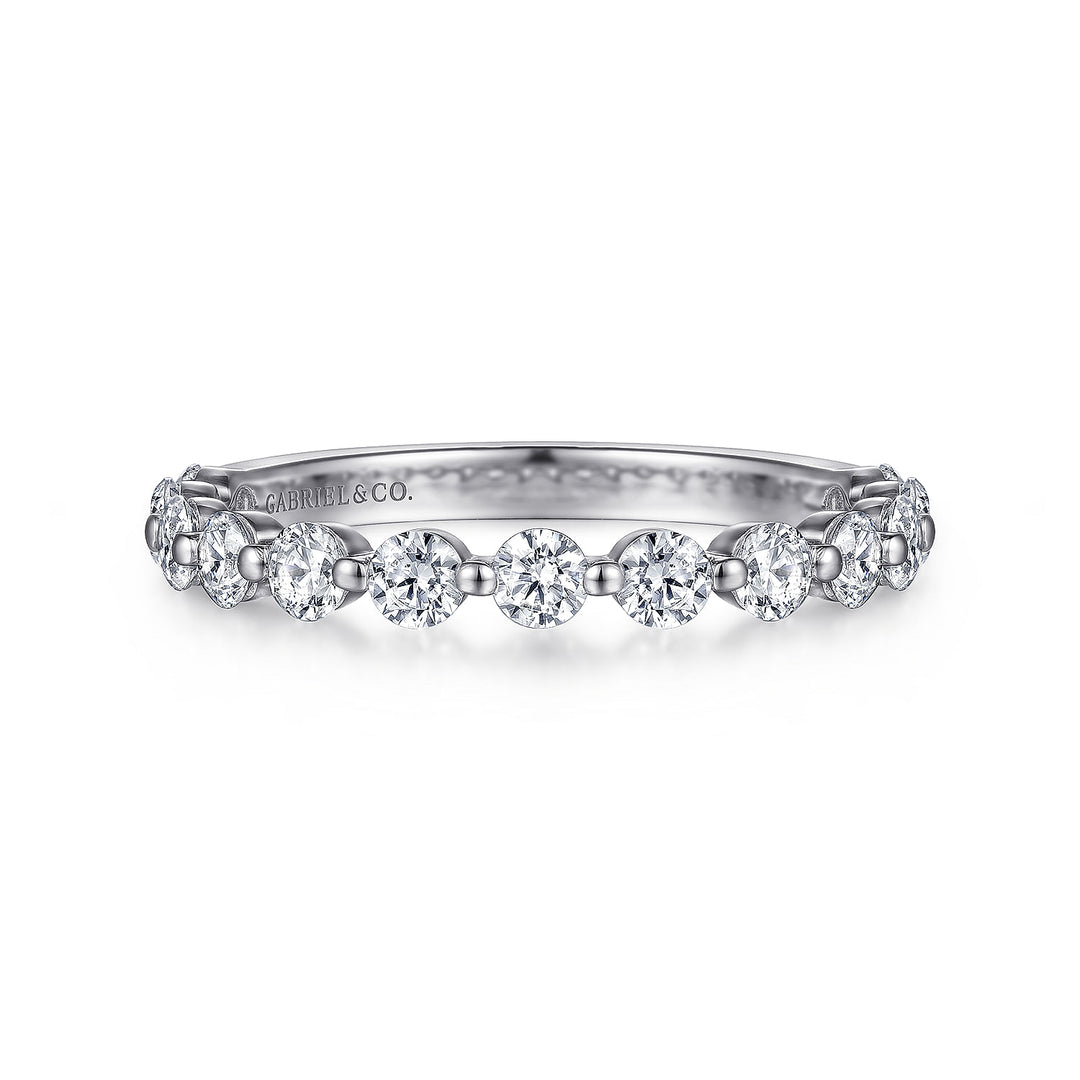 14K White Gold SI G/H 0.83 CTW Diamond Women's Wedding Band