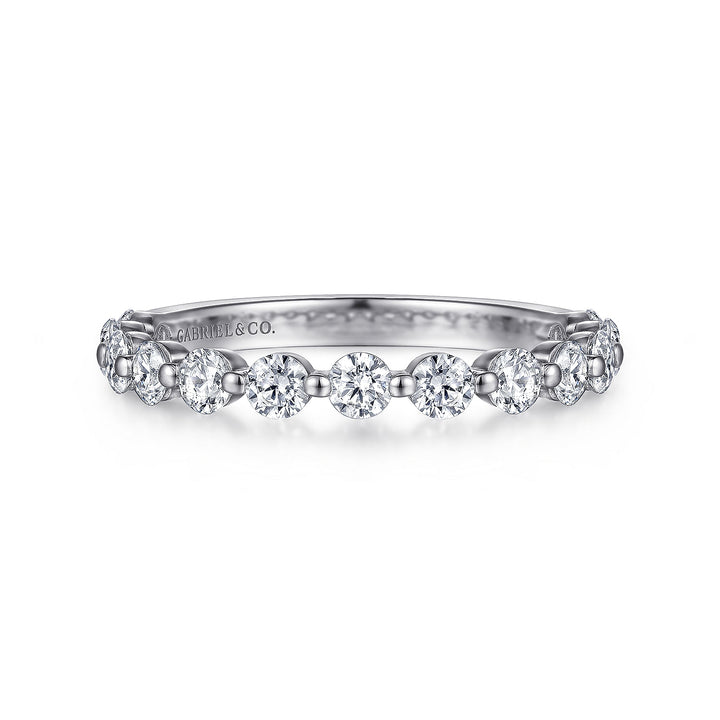 14K White Gold SI G/H 0.83 CTW Diamond Women's Wedding Band