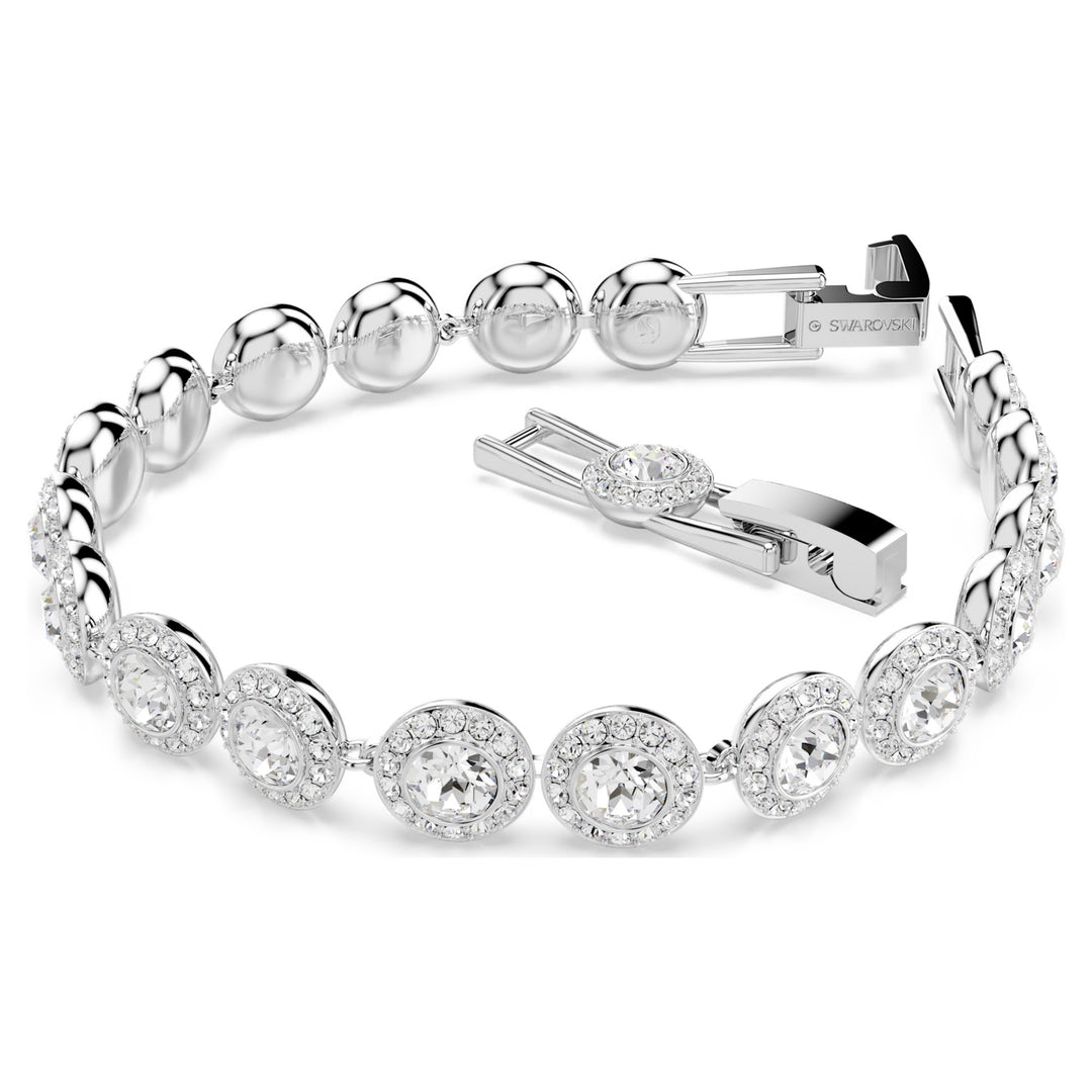 Swarovski Una Angelic Rhodium Plated Bracelet With Clear Crystals 5682279