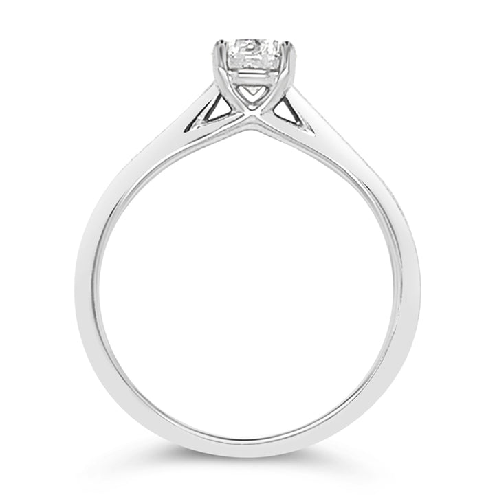 14K White Gold Solitaire 4-claw Mount (420-00087)