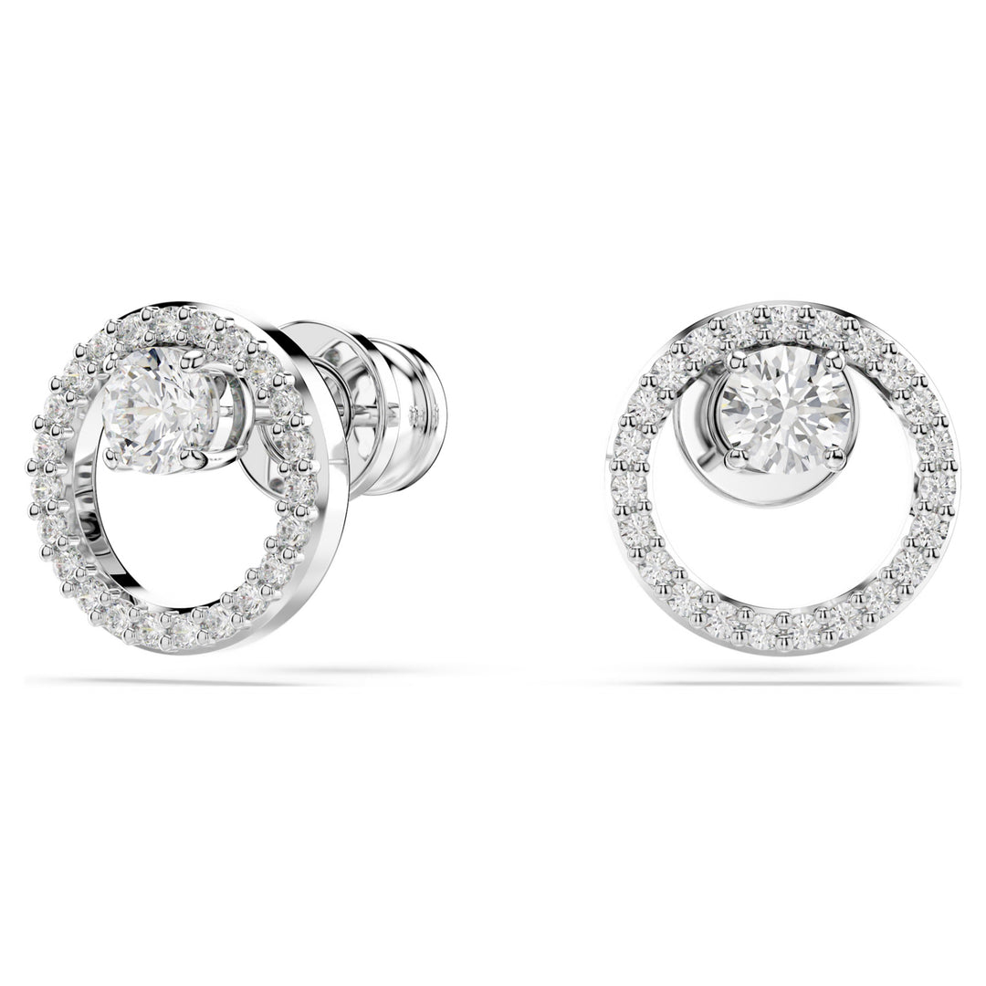 Swarovski Constella Rhodium Plated Stud Earrings With Clear Zirconia's 5692262