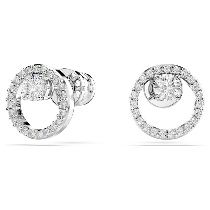 Swarovski Constella Rhodium Plated Stud Earrings With Clear Zirconia's 5692262