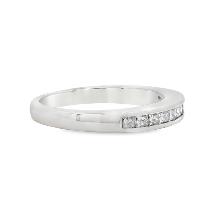 Estate - 14 Karat White Gold 0.35 CTW Diamond Set Band, Size 4 1/4
