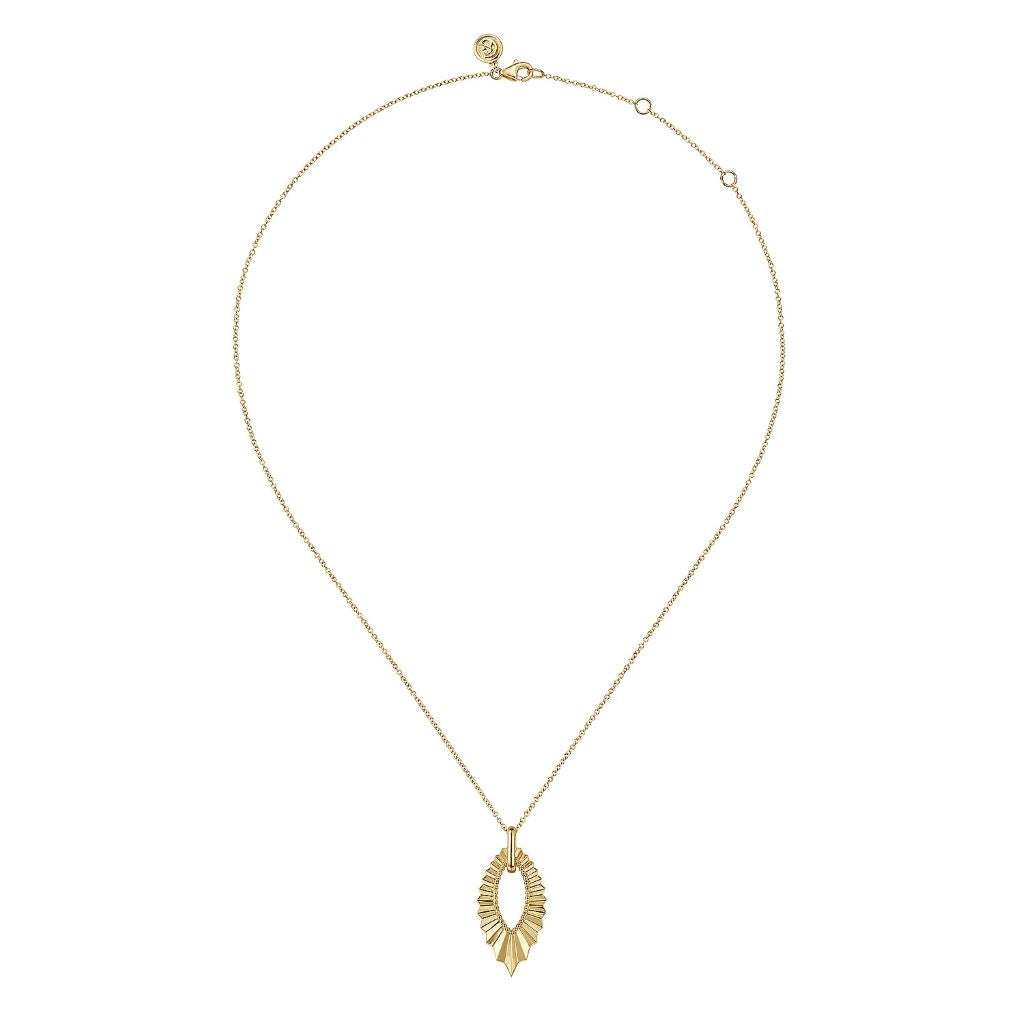 Women's 14K Yellow Gold Gabriel & Co. Marquise Shape Necklace