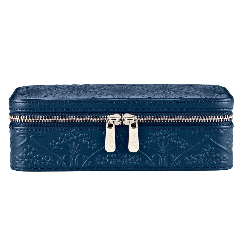 WOLF X LIBERTY All Over Ianthe Medium Jewelry Zip Case - Navy
