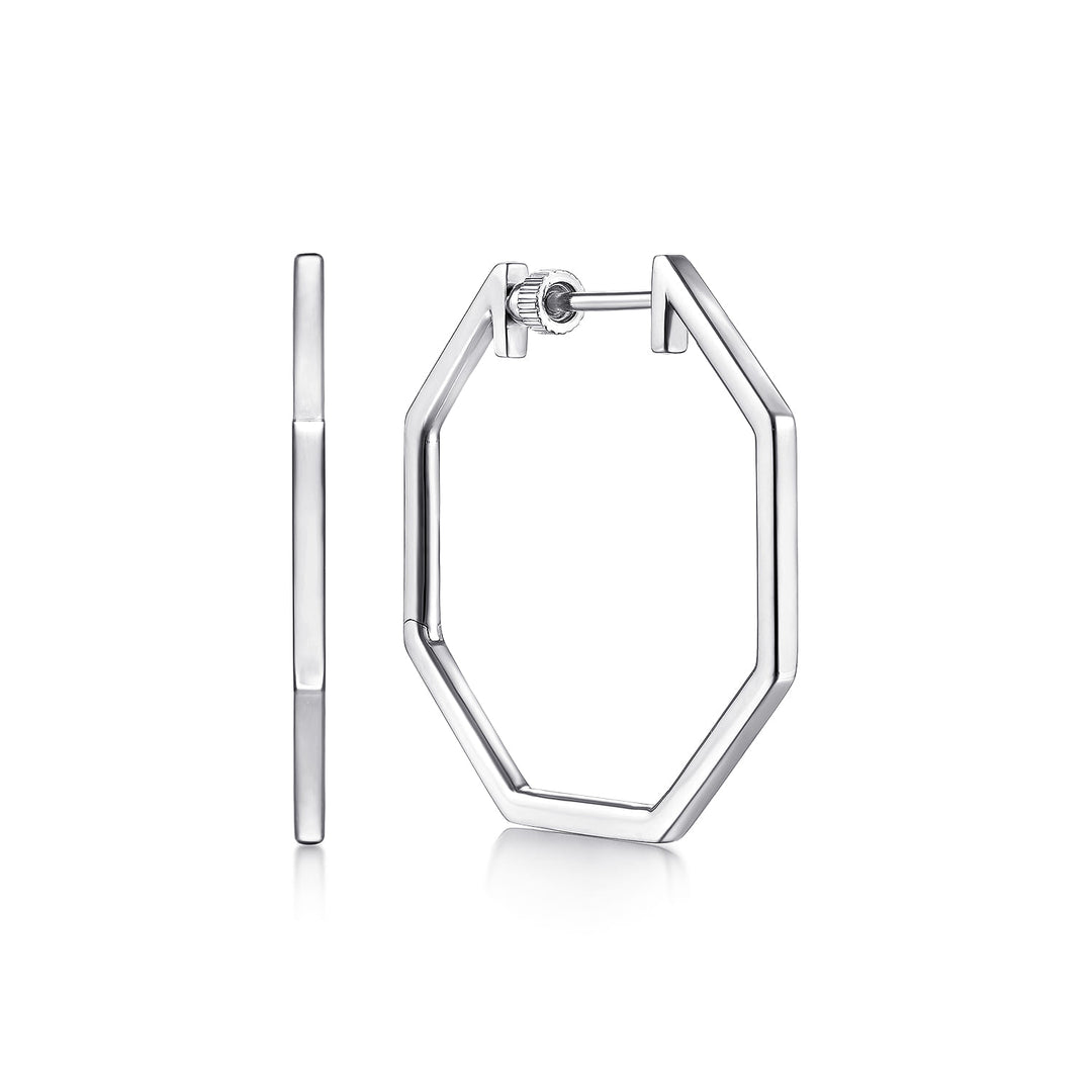 Sterling Silver Gabriel & Co. Large Hoop Earrings With