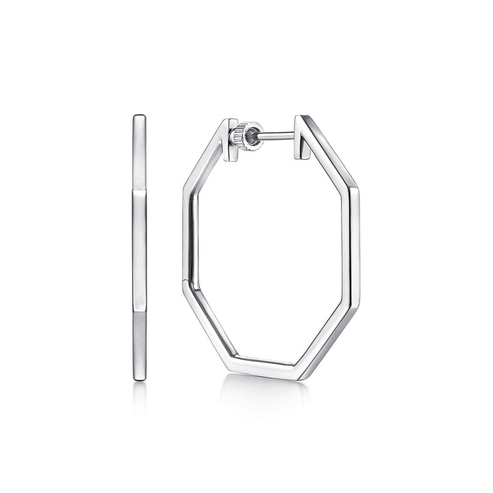 Sterling Silver Gabriel & Co. Large Hoop Earrings With