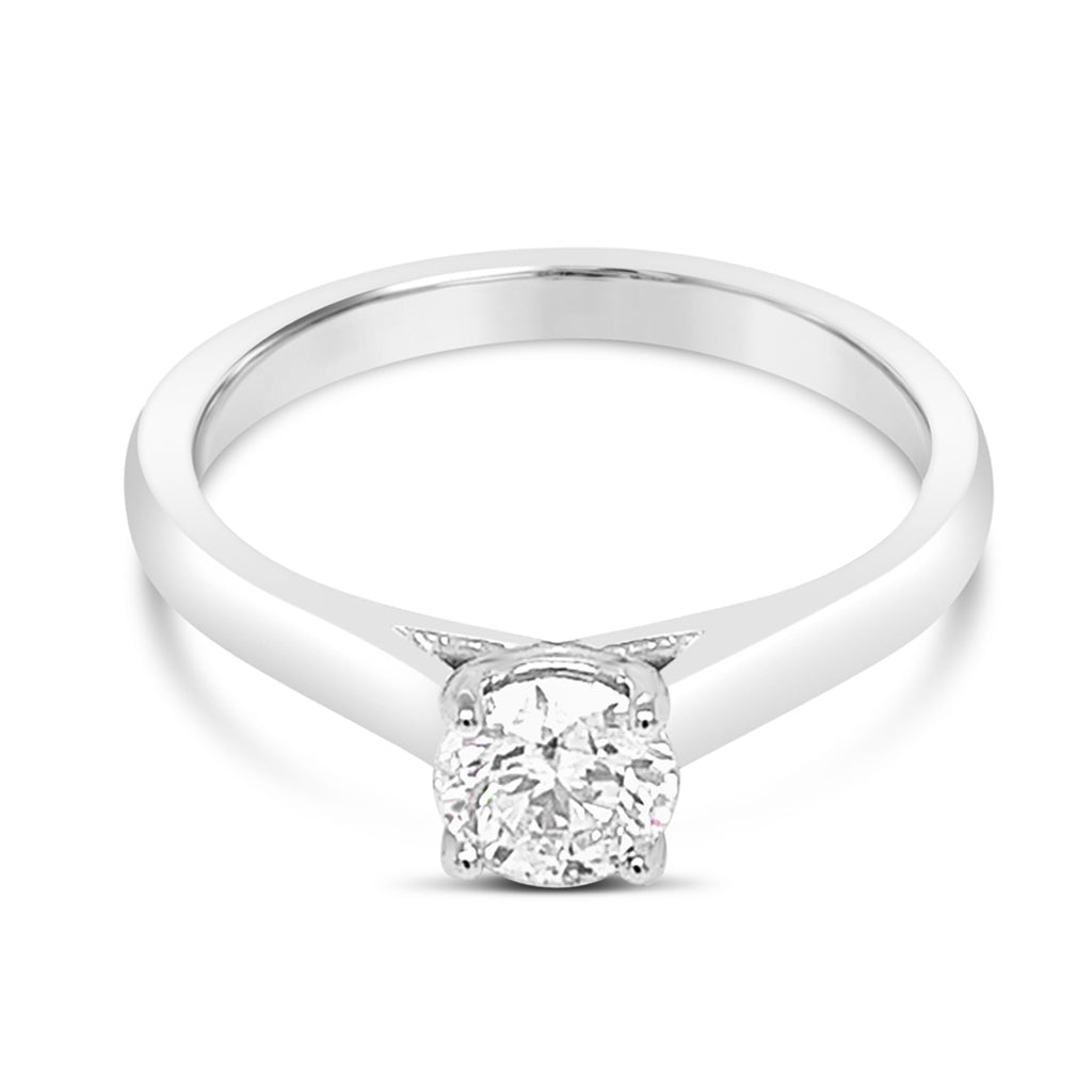 14K White Gold Solitaire 4-claw Mount (420-00087)