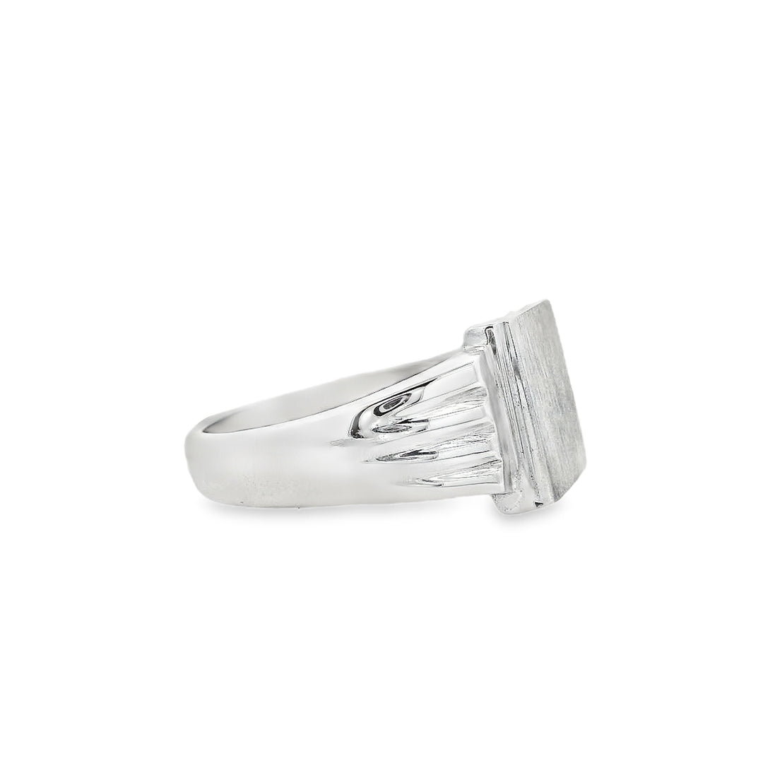 Sterling Silver Square Men's Signet Ring Size 11
