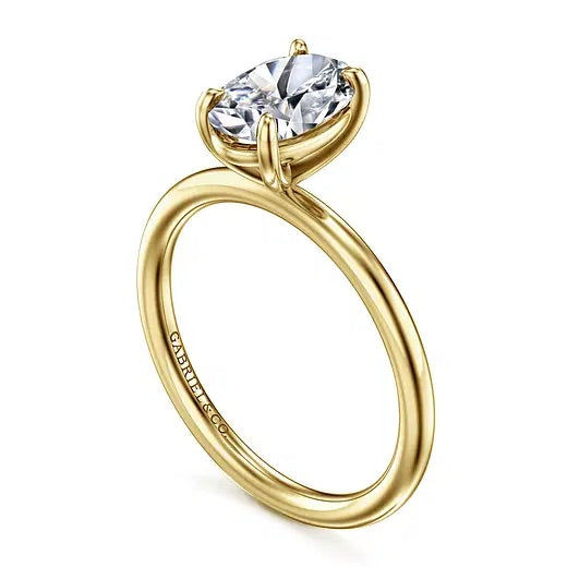 Women's 14K Yellow Gold Solitaire Ring Mount 420-00147