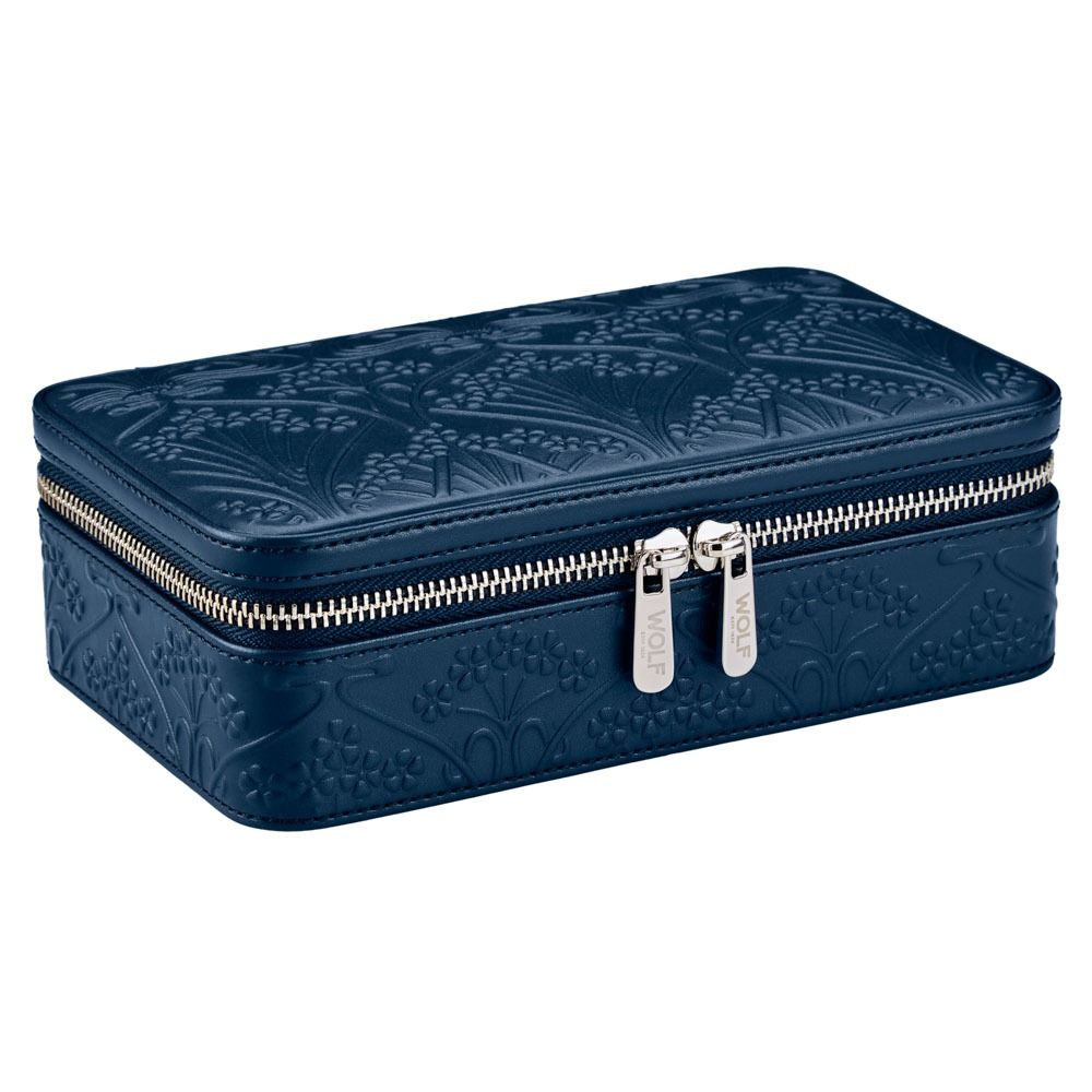 WOLF X LIBERTY All Over Ianthe Medium Jewelry Zip Case - Navy