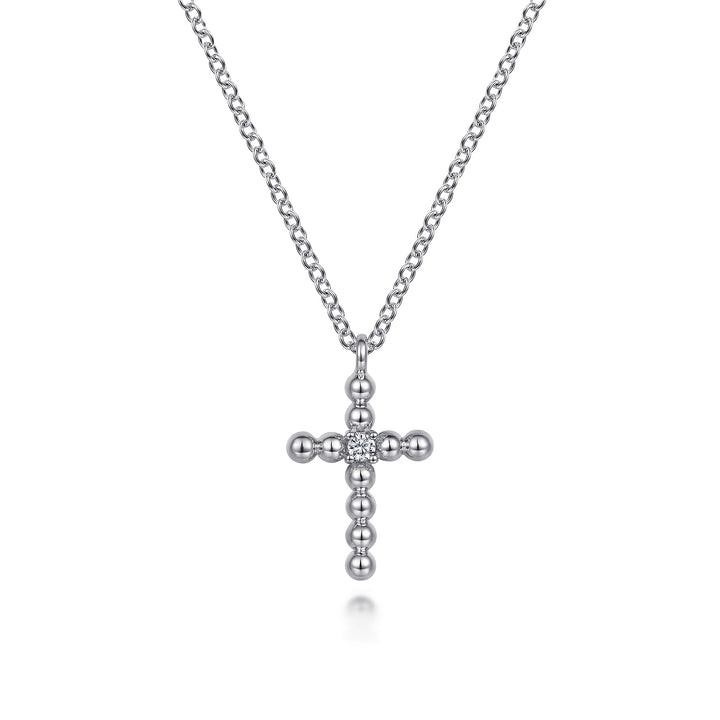 Sterling Silver Gabriel & Co. Bujukan Cross With Diamonds