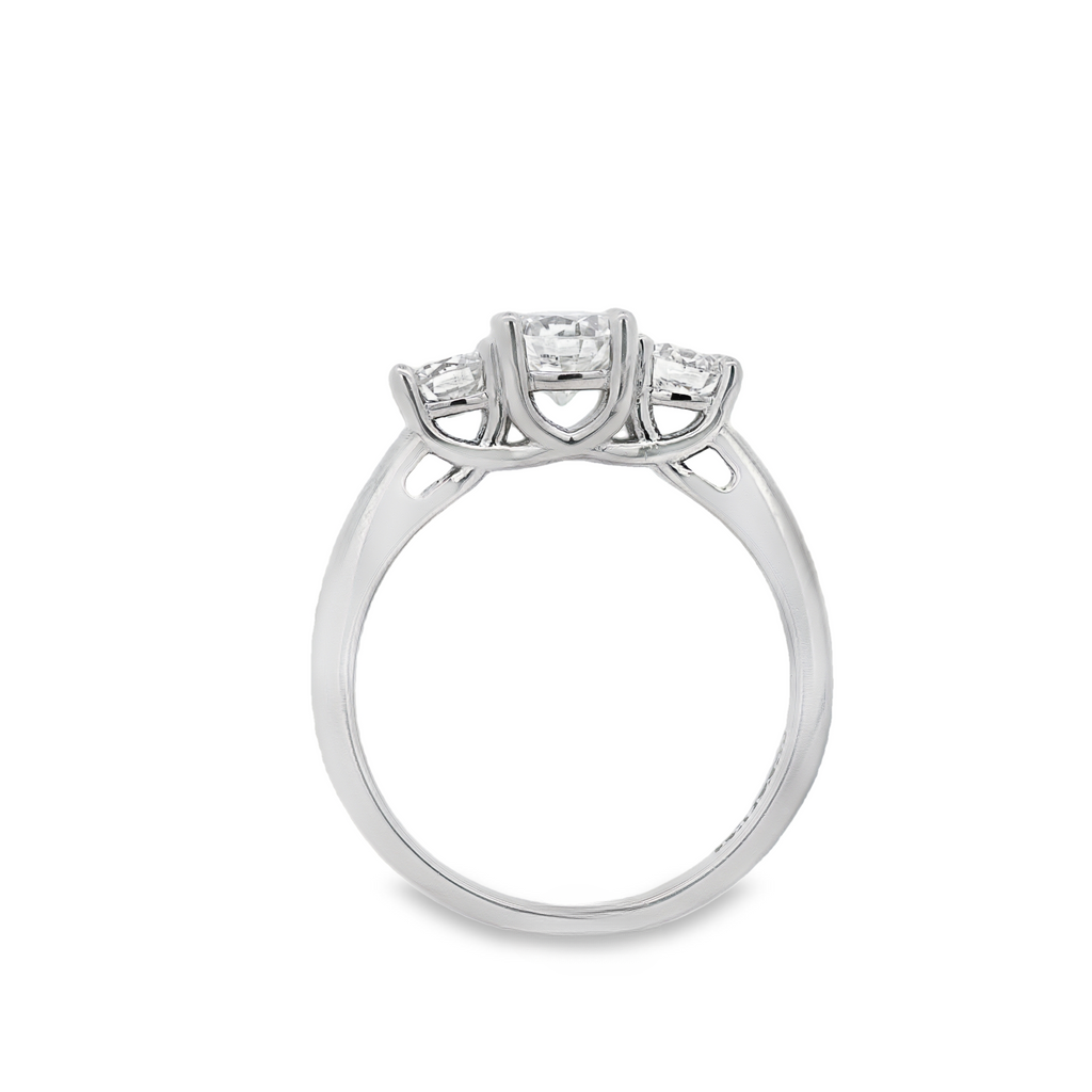 Estate - 14K White Gold 0.86 CTW Diamond Engagement Ring Size 4.5