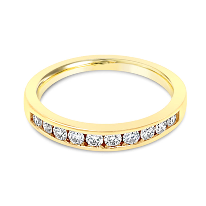 14K Yellow Gold Anniversary Band With 0.33ct Of Channel Set Diamonds