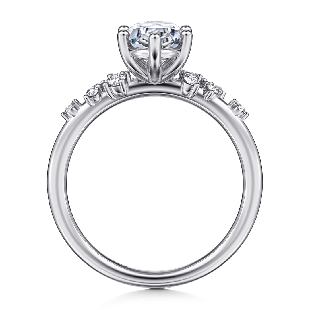 Women's 14K White Gold Diamond 0.18 CTW Semi-Mount Engagement Ring