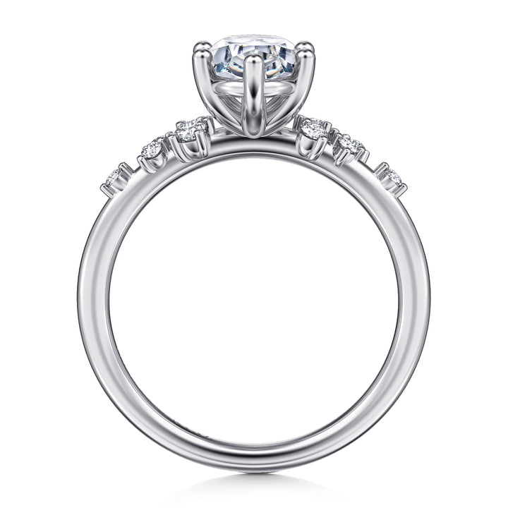 Women's 14K White Gold Diamond 0.18 CTW Semi-Mount Engagement Ring