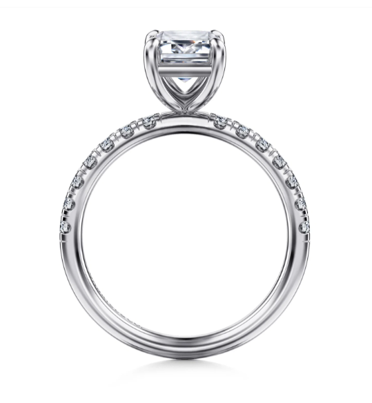 Women's 14K White Gold Classic 0.34 CTW Diamond Semi-Mount Engagement Ring
